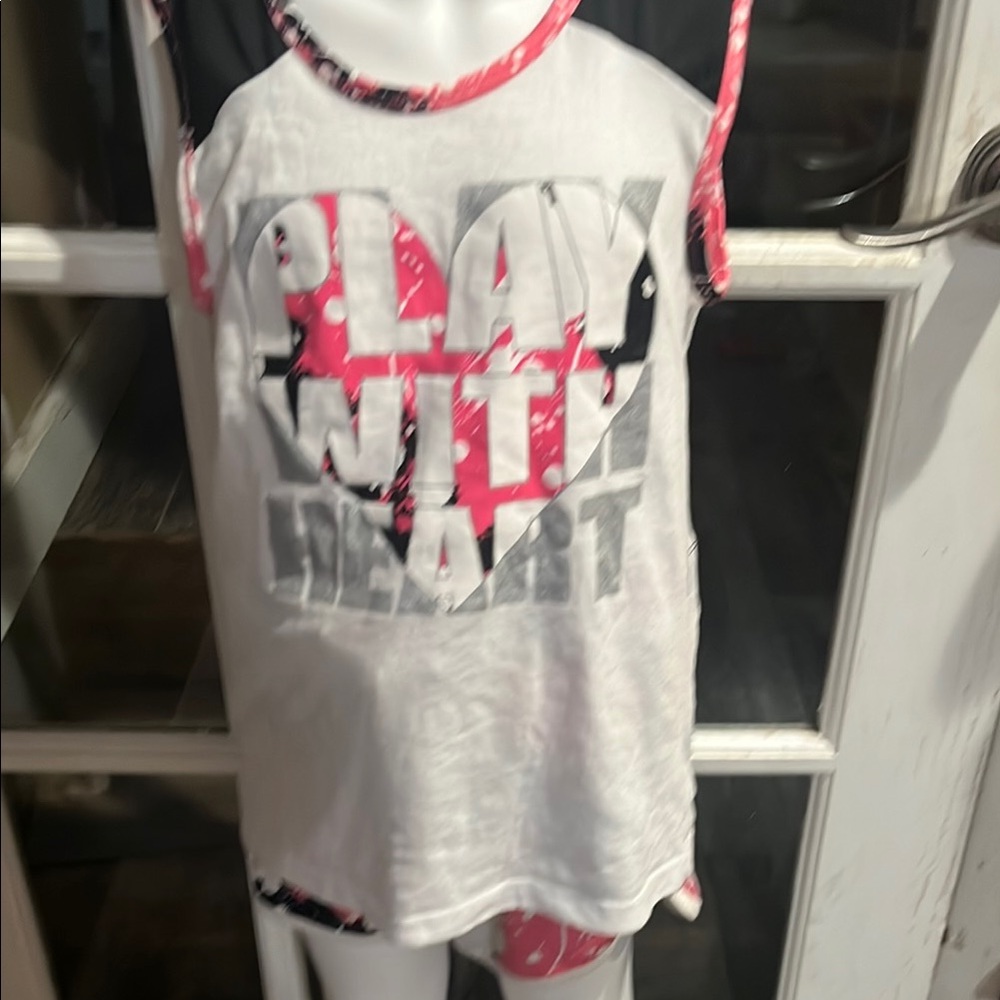 dELiA*s White and Pink Matching Tank Top Set